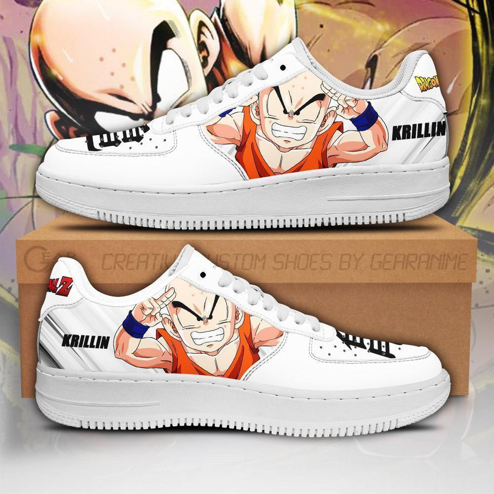Krillin Custom Anime Low-Top Leather Sneakers