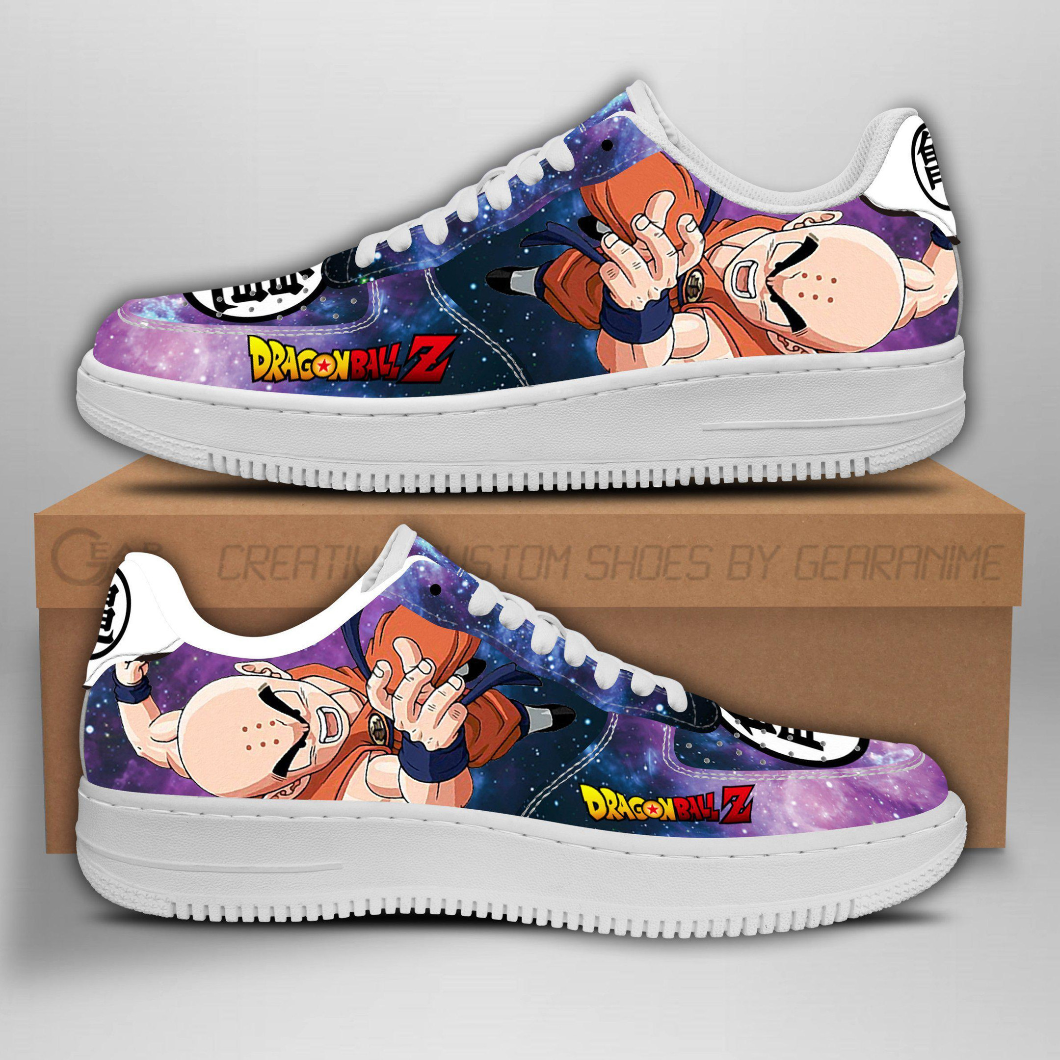 Krillin Custom Anime Low-Top Leather Sneakers