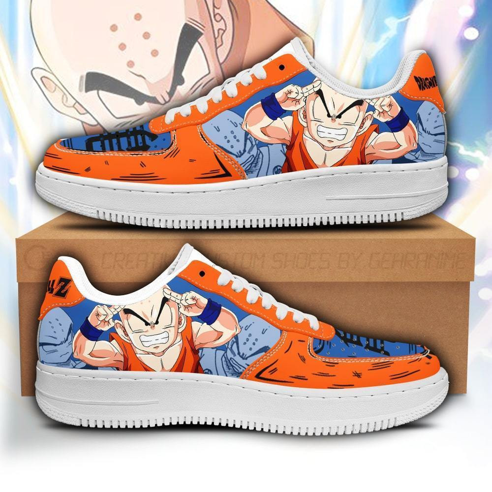 Krillin Custom Anime Low-Top Leather Sneakers