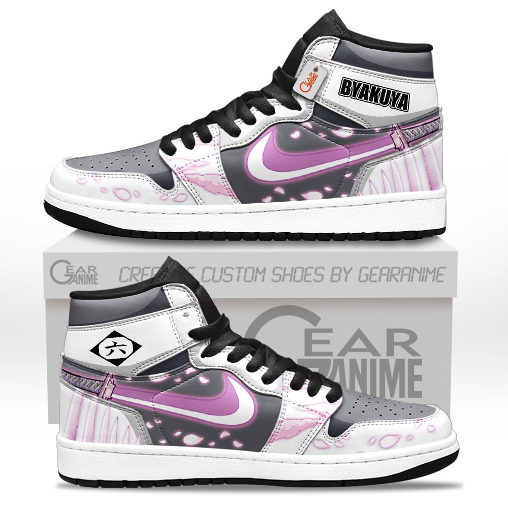 Kuchiki Byakuya High-Top Leather Sneakers Custom Name