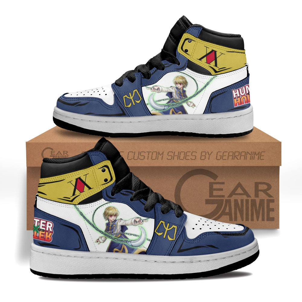 Kurapika Custom Anime Kids High-Top Leather Sneakers