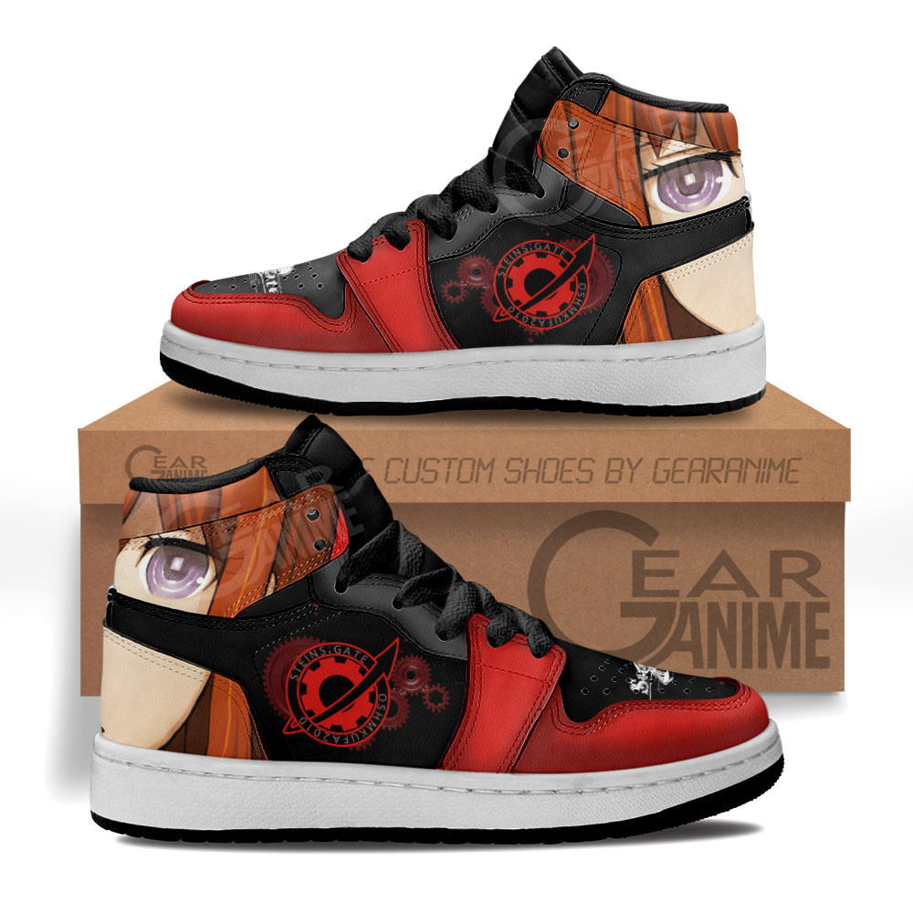 Kurisu Makise Custom Anime Kids High-Top Leather Sneakers Stein Gate MV1307