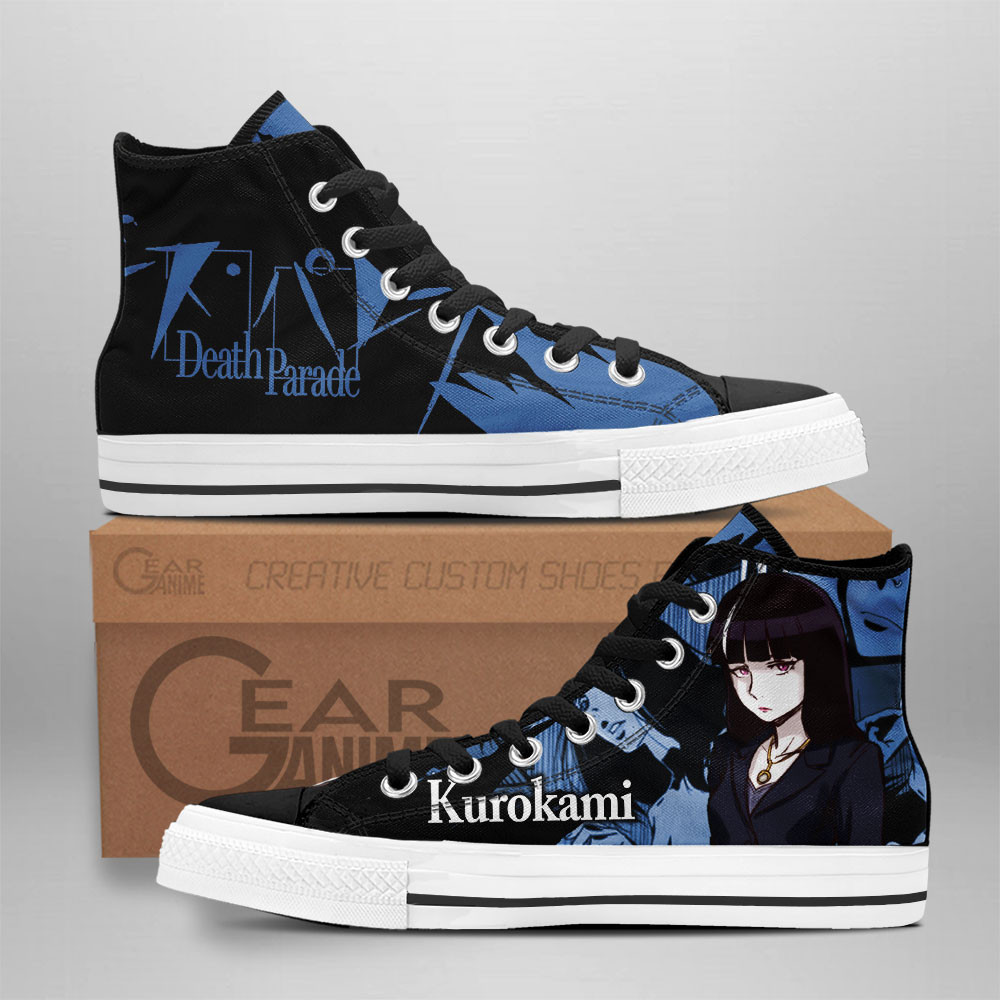 Kurokami no Onna Custom Anime High-Top Canvas Shoes Death Parade Shoes NTT130