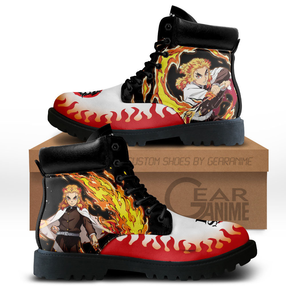 Kyojuro Rengoku Custom Anime Combat Boots MV0512
