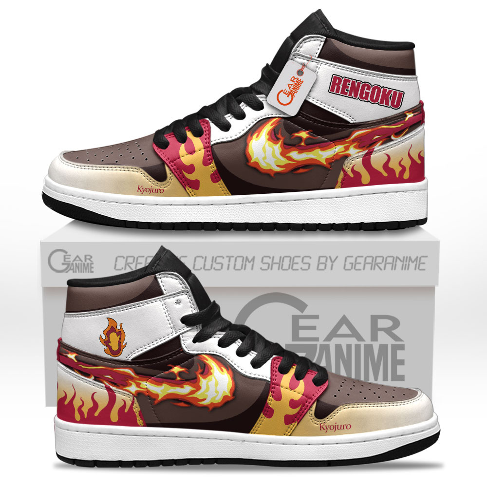 Kyojuro Rengoku High-Top Leather Sneakers Custom Name