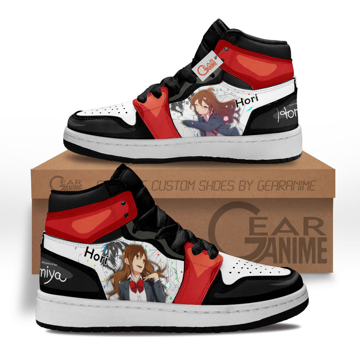 Kyoko Hori Custom Anime Kids High-Top Leather Sneakers Horimiya Shoes MV2002