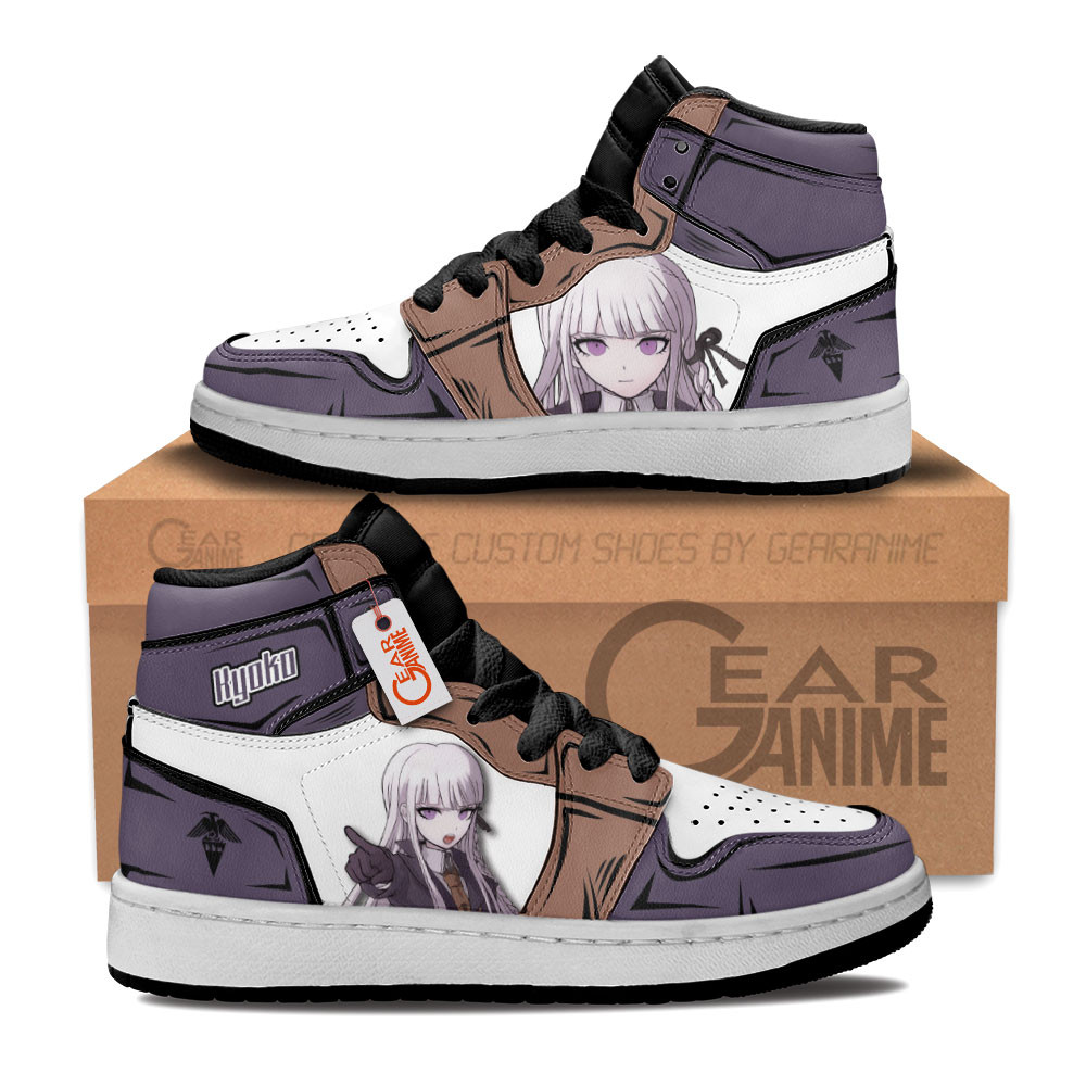 Kyoko Kirigiri Custom Anime Kids High-Top Leather Sneakers Personalized