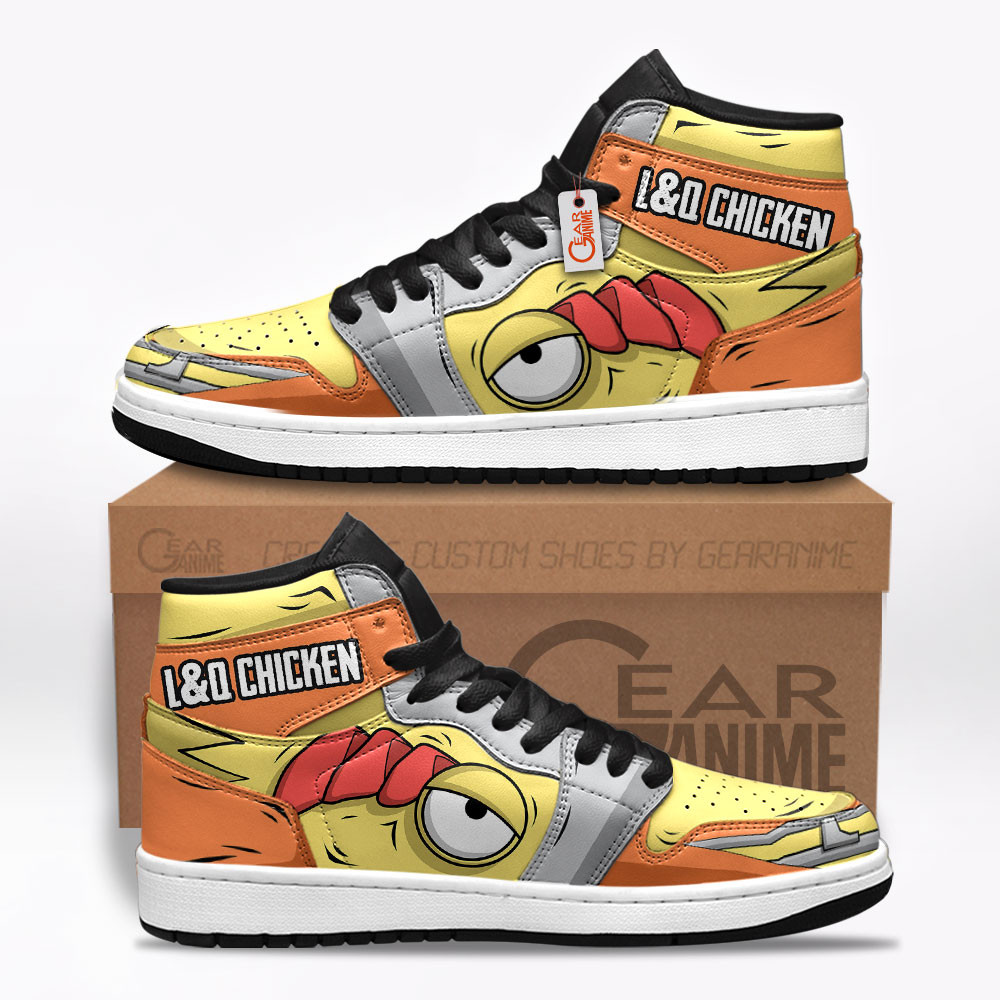 L&Q Chicken Custom Gaming High-Top Leather Sneakers Skin