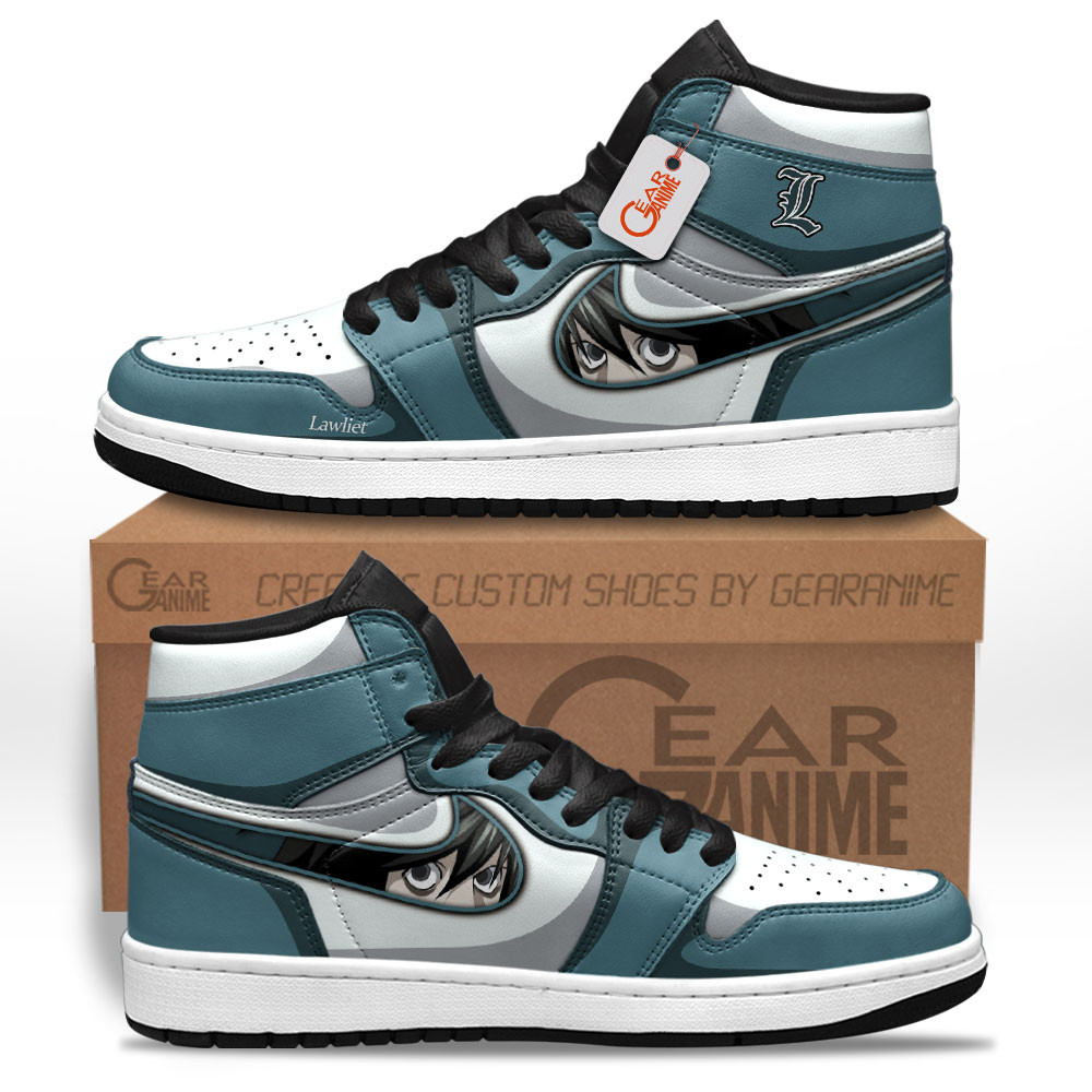 L Lawliet High-Top Leather Sneakers Custom Name