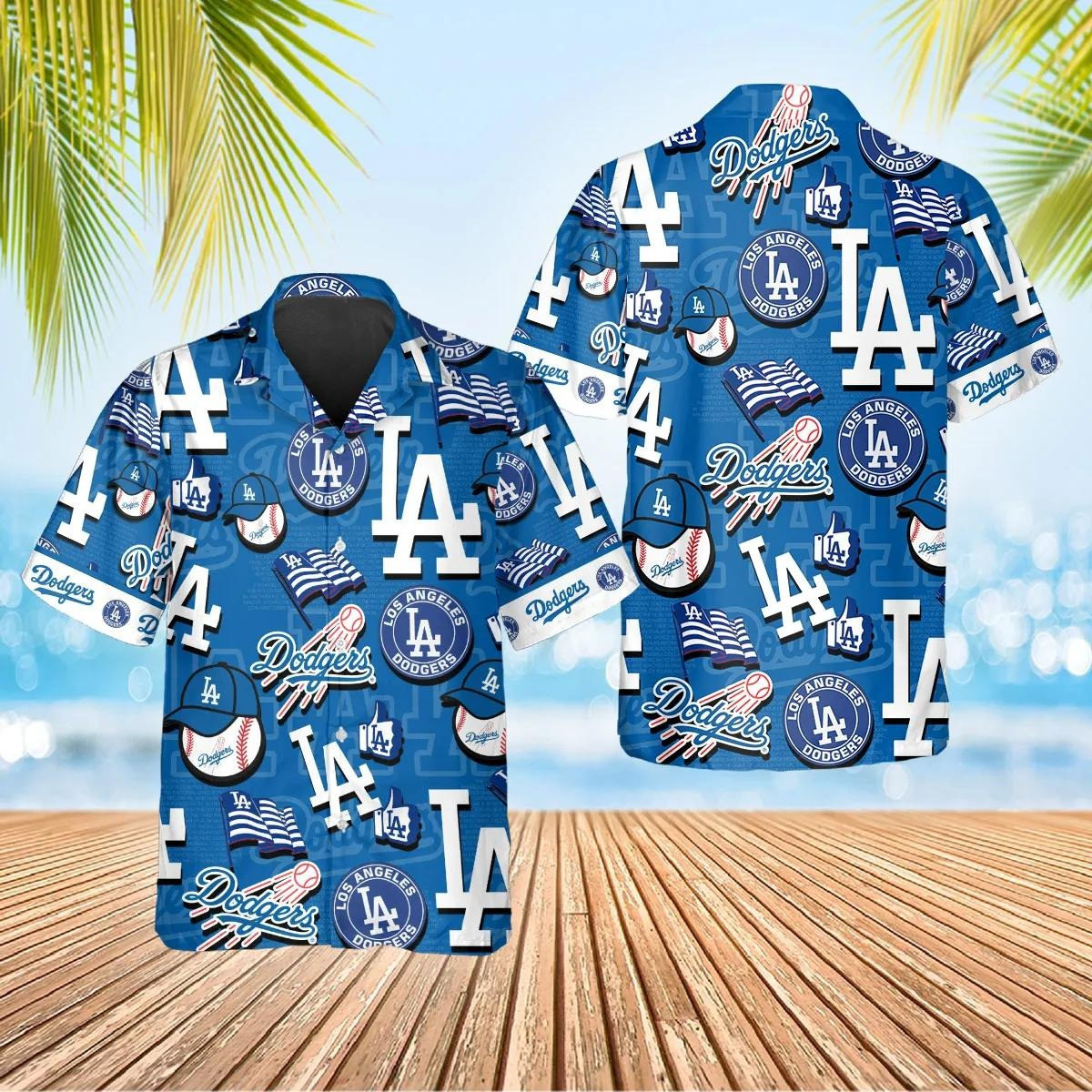 LA Los Angeles Dodgers Hawaiian Shirt Baseball Summer Aloha Shirt Dodgers Fan Gift Ideas