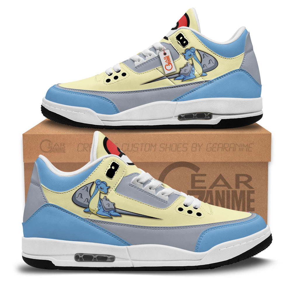 Lapras Custom Anime Retro 3 Leather Sneakers