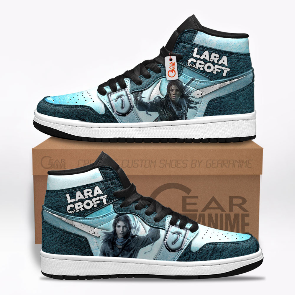 Lara Croft Custom Gaming High-Top Leather Sneakers