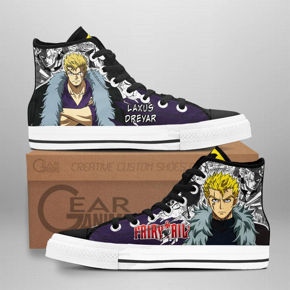 Laxus Dreyar Custom Anime High-Top Canvas Shoes NTT041