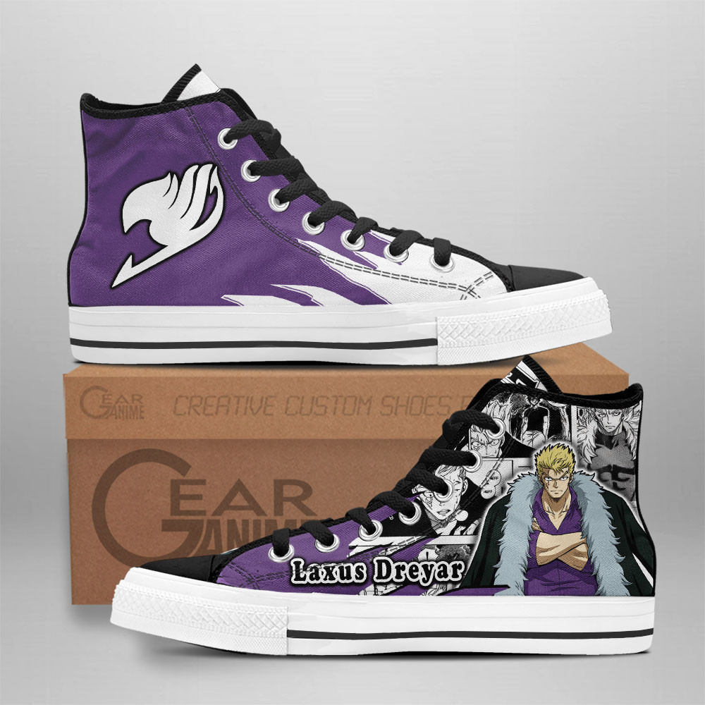 Laxus Dreyar Custom Anime High-Top Canvas Shoes NTT291