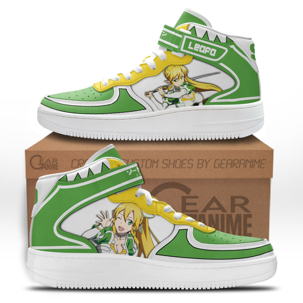 Leafa Custom Anime Mid-Top Leather Sneakers MN2804