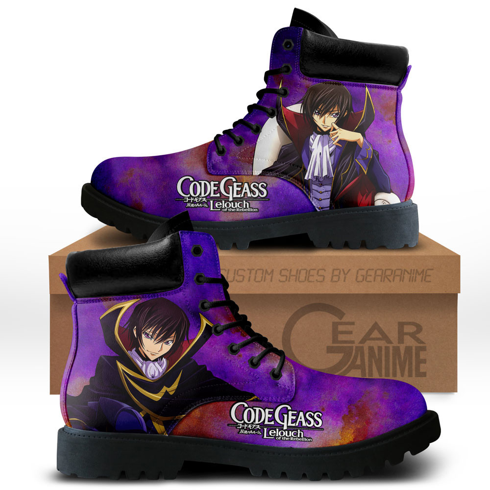 Lelouch Lamperouge Custom Anime Combat Boots NTT141