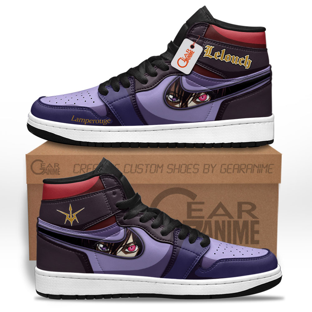 Lelouch Vi Britannia Custom Anime High-Top Leather Sneakers