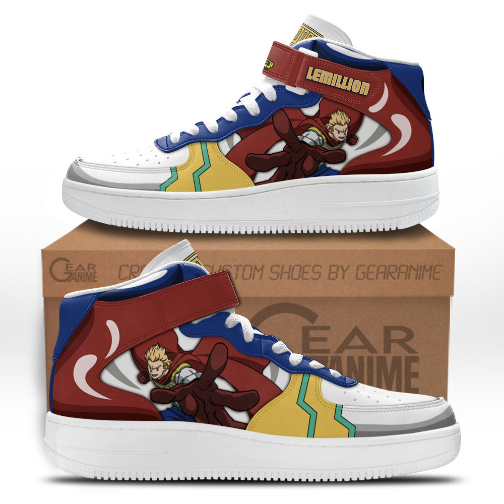 Lemillion Custom Anime Mid-Top Leather Sneakers