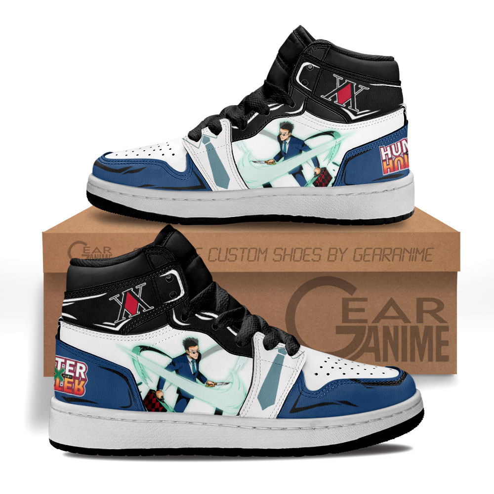 Leorio Custom Anime Kids High-Top Leather Sneakers