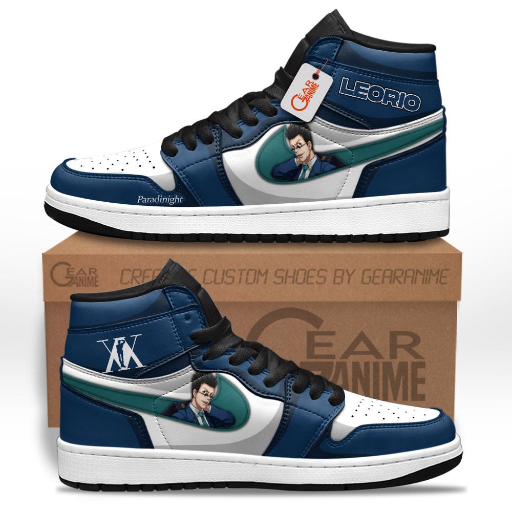 Leorio High-Top Leather Sneakers Custom Name