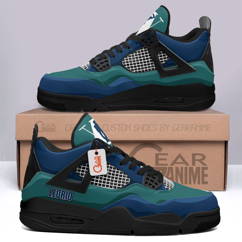 Leorio Retro 4 Leather Sneakers Custom Name