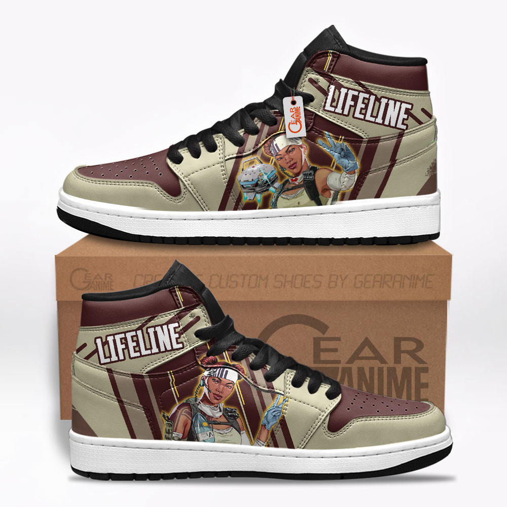 Lifeline Custom Gaming High-Top Leather Sneakers Game Apex Legends Shoes