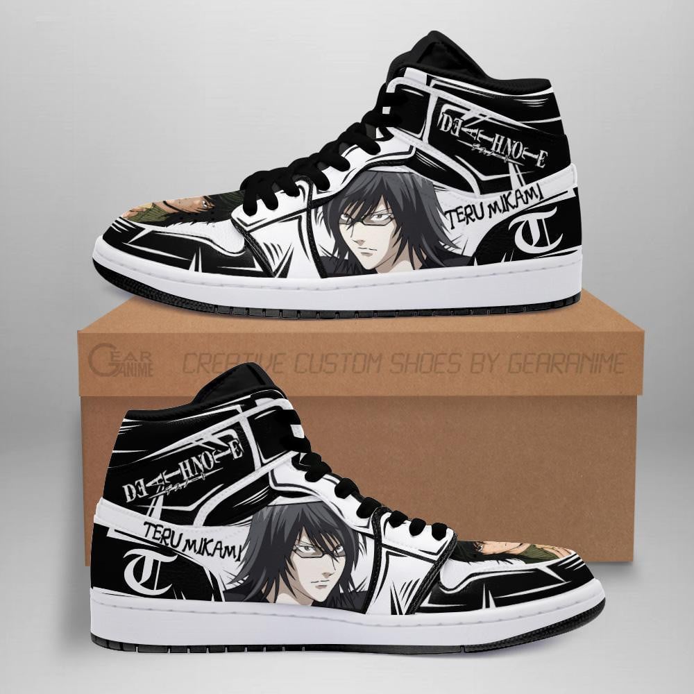 Light Teru Mikami Custom Anime High-Top Leather Sneakers