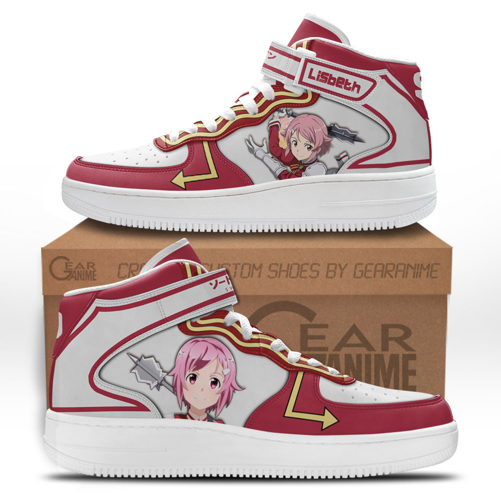 Lisbeth Custom Anime Mid-Top Leather Sneakers MN2804