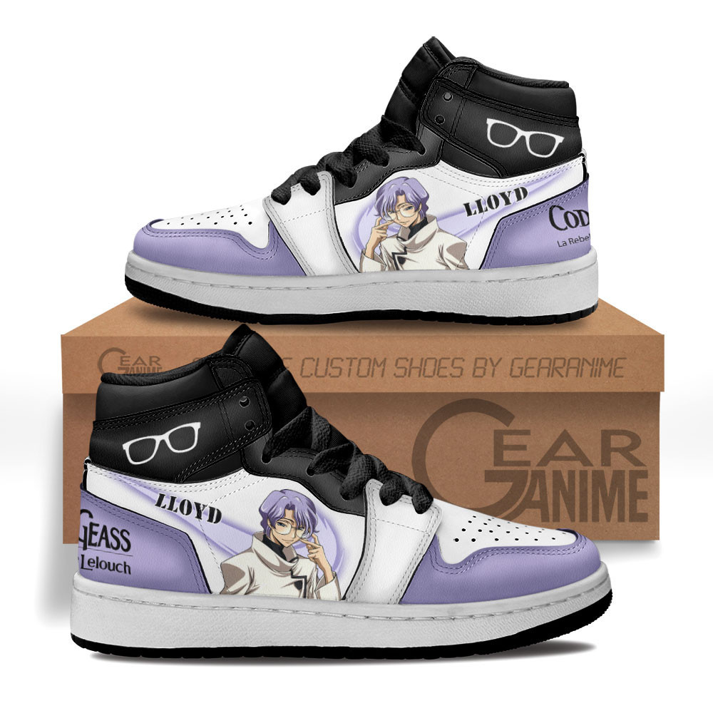 Lloyd Asplund Custom Anime Kids High-Top Leather Sneakers MV2802
