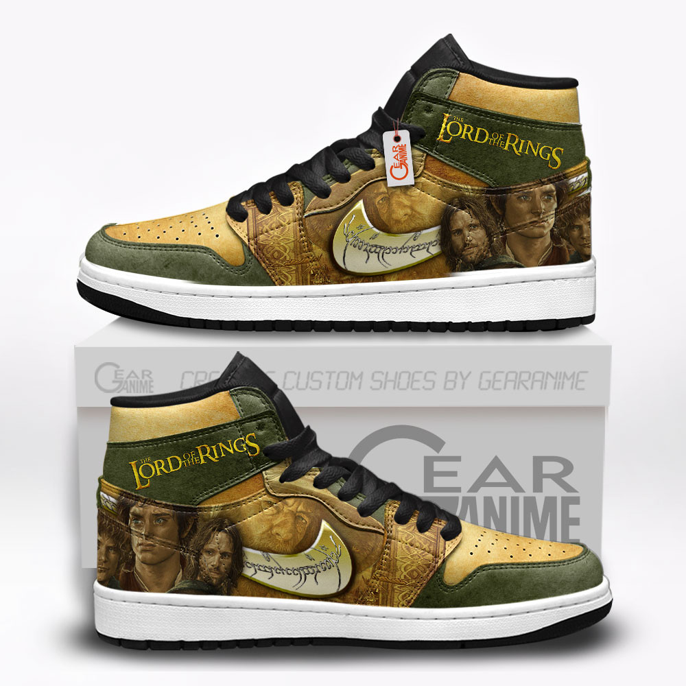 Lord Of The Rings Custom Movie High-Top Leather Sneakers