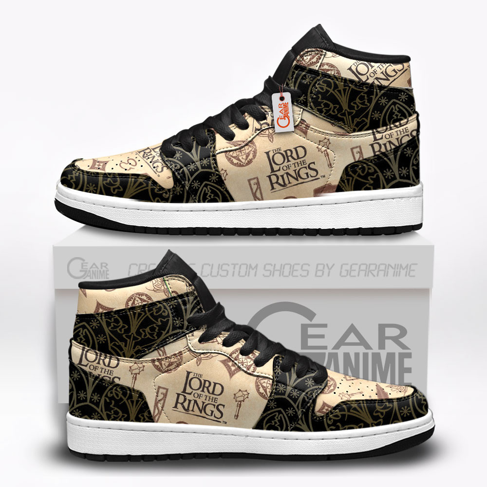 Lord Of The Rings Custom Movie High-Top Leather Sneakers Unique Style & Design