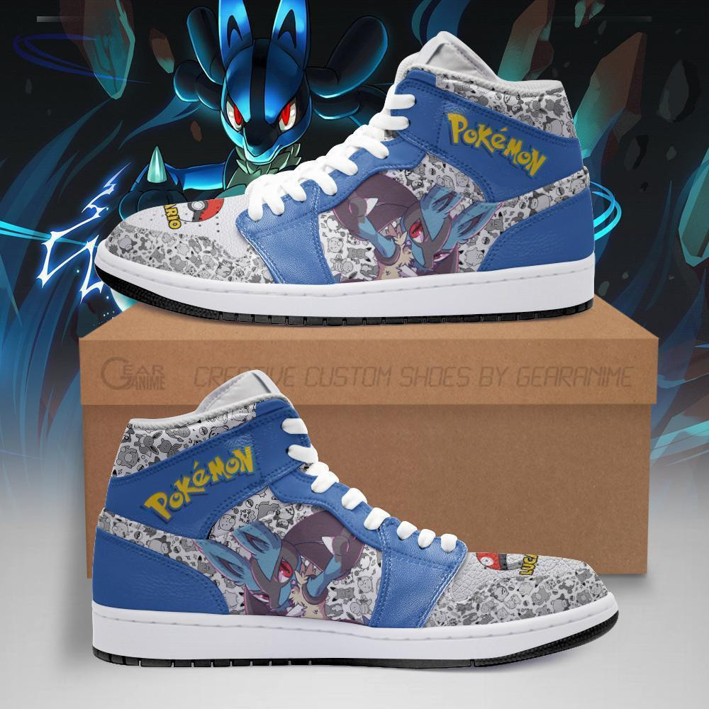 Lucario Custom Anime High-Top Leather Sneakers PT04