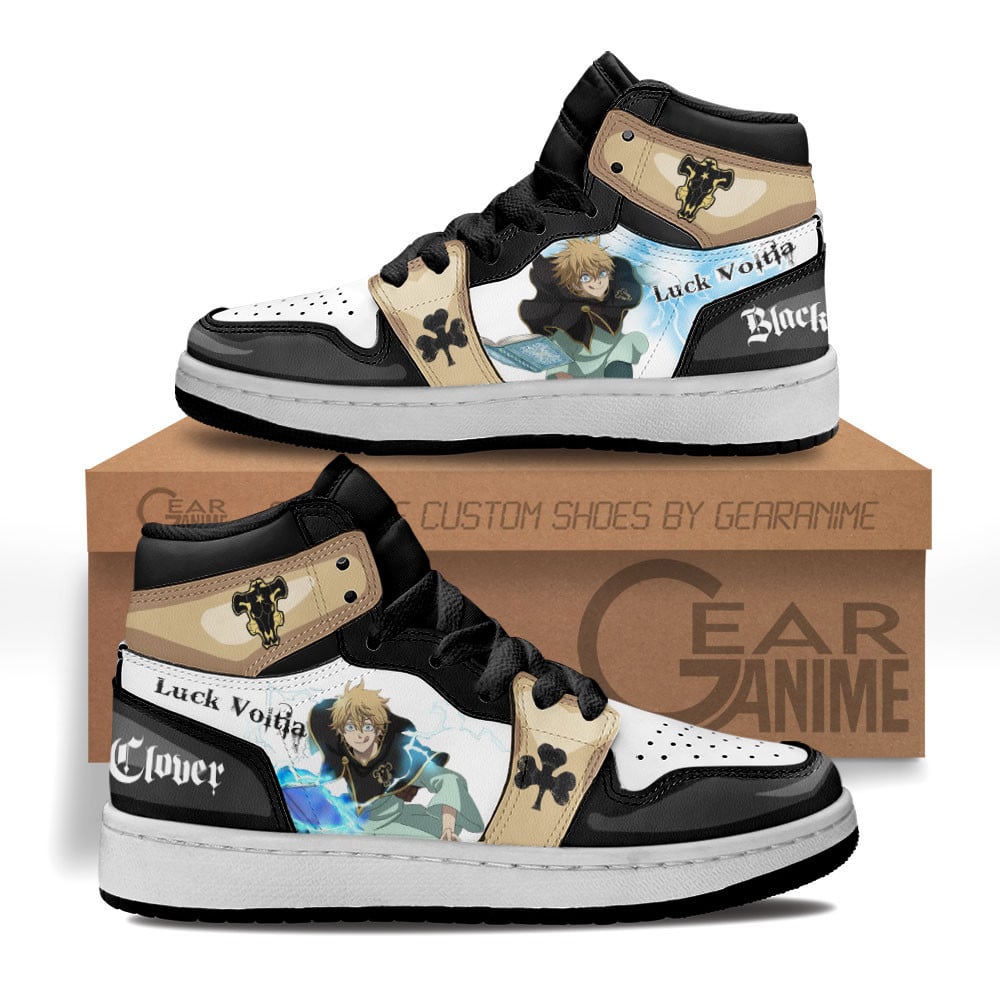 Luck Voltia Custom Anime Kids High-Top Leather Sneakers