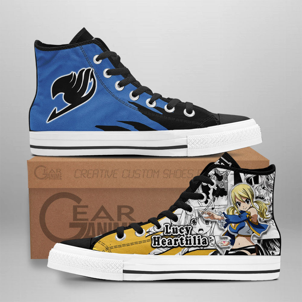 Lucy Heartfilia Custom Anime High-Top Canvas Shoes NTT291