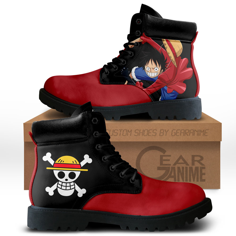 Luffy Custom Anime Combat Boots NTT051