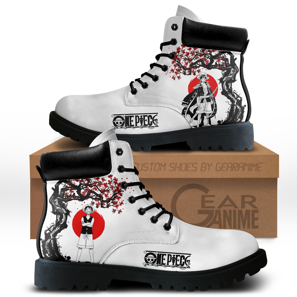 Luffy Custom Anime Combat Boots NTT071