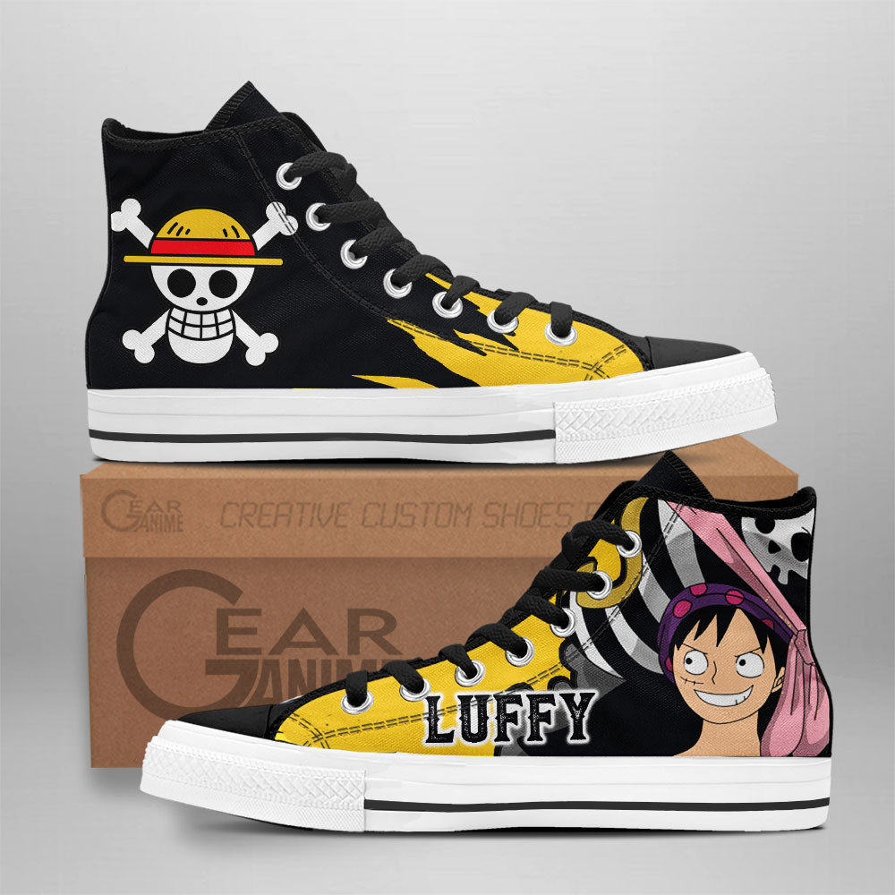 Luffy Custom Anime High-Top Canvas Shoes Film Red Edition