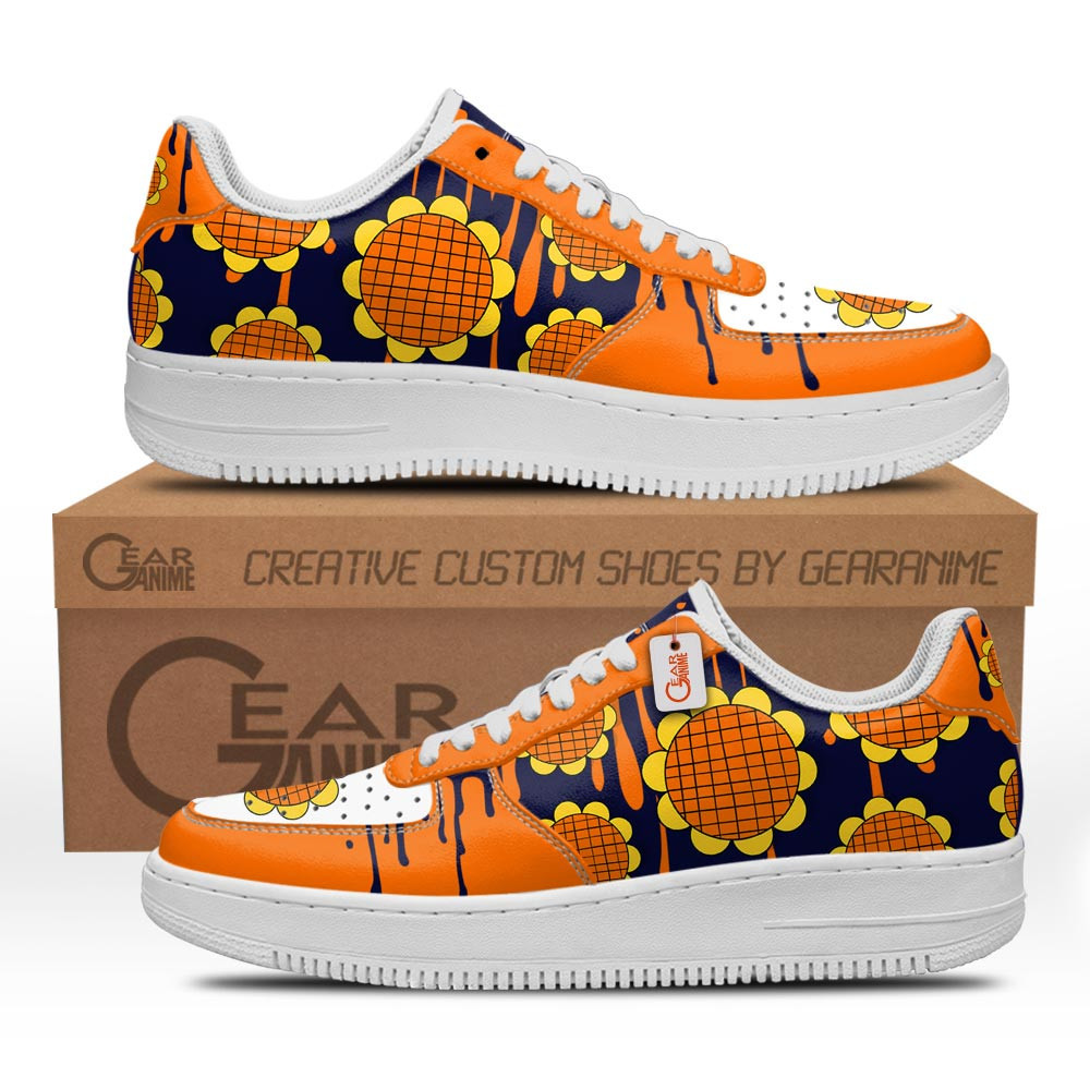 Luffy Dressrosa Arc Custom Anime Low-Top Leather Sneakers