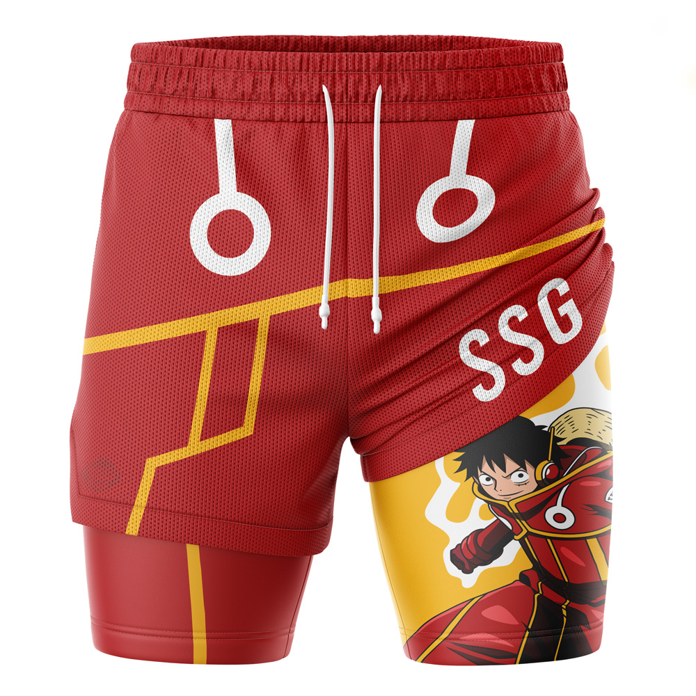 Luffy Egghead V2 One Piece 2-in-1 Performance Shorts