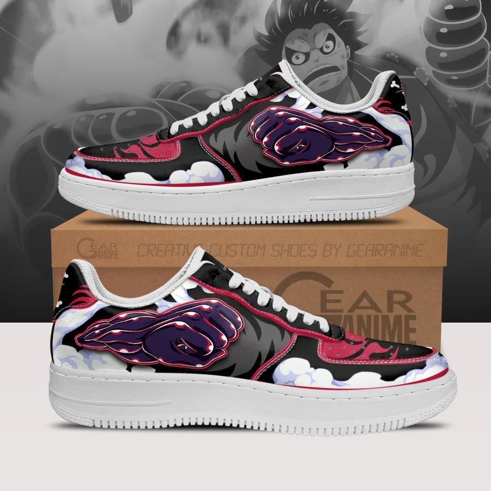 Luffy Gear 4 Custom Anime Low-Top Leather Sneakers