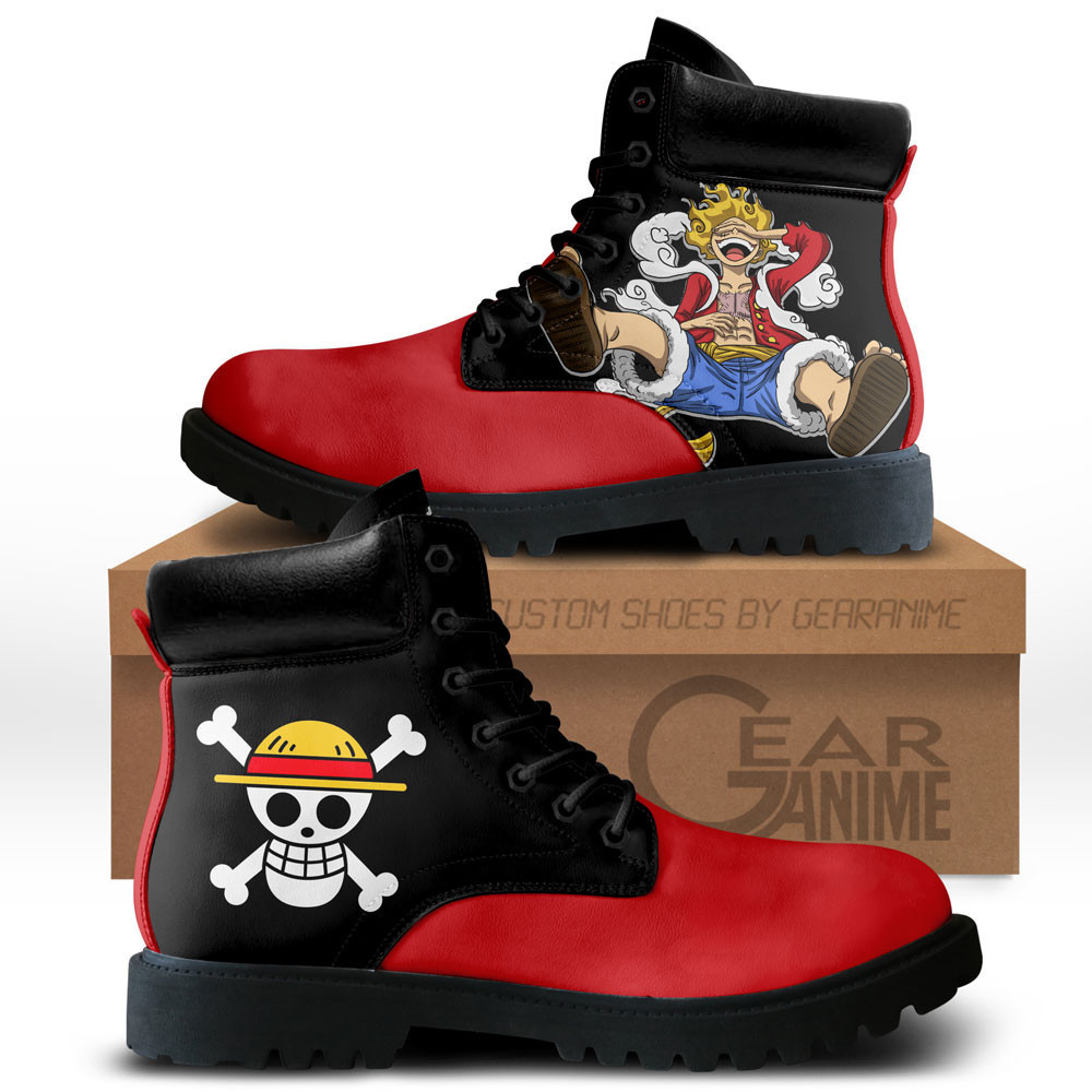 Luffy Gear 5 Custom Anime Combat Boots NTT051