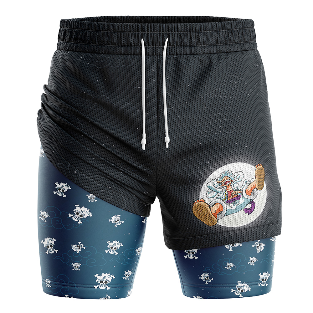 Luffy Gear 5 Pattern V2 One Piece 2-in-1 Performance Shorts