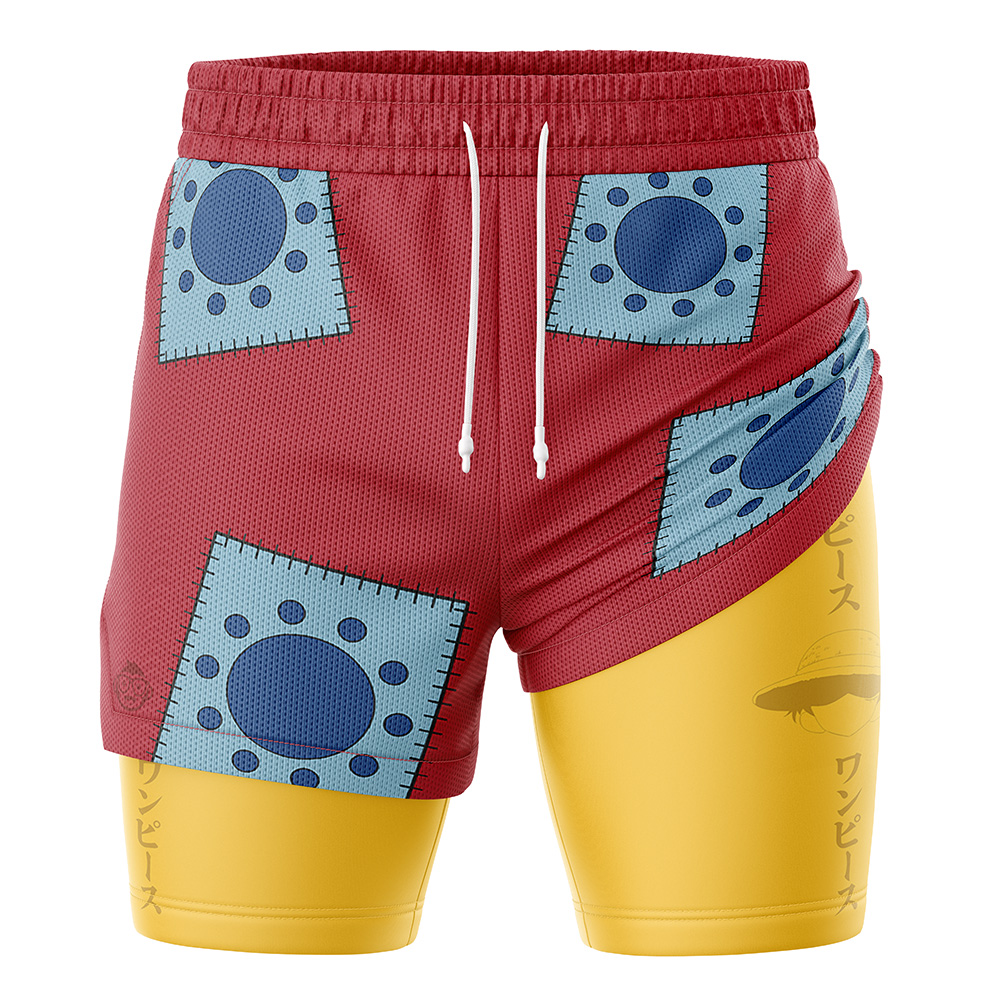 Luffy Wano One Piece 2-in-1 Performance Shorts