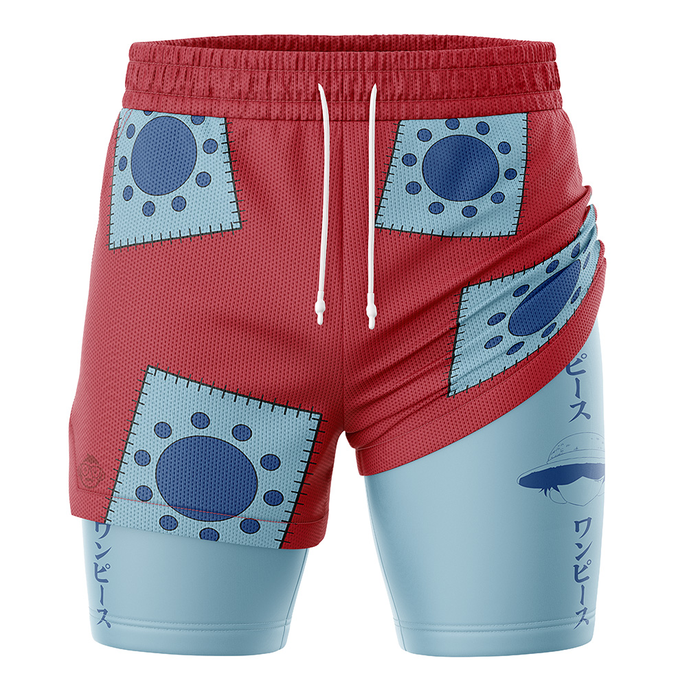 Luffy Wano V2 One Piece 2-in-1 Performance Shorts