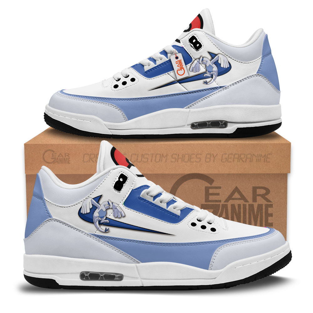 Lugia Custom Anime Retro 3 Leather Sneakers