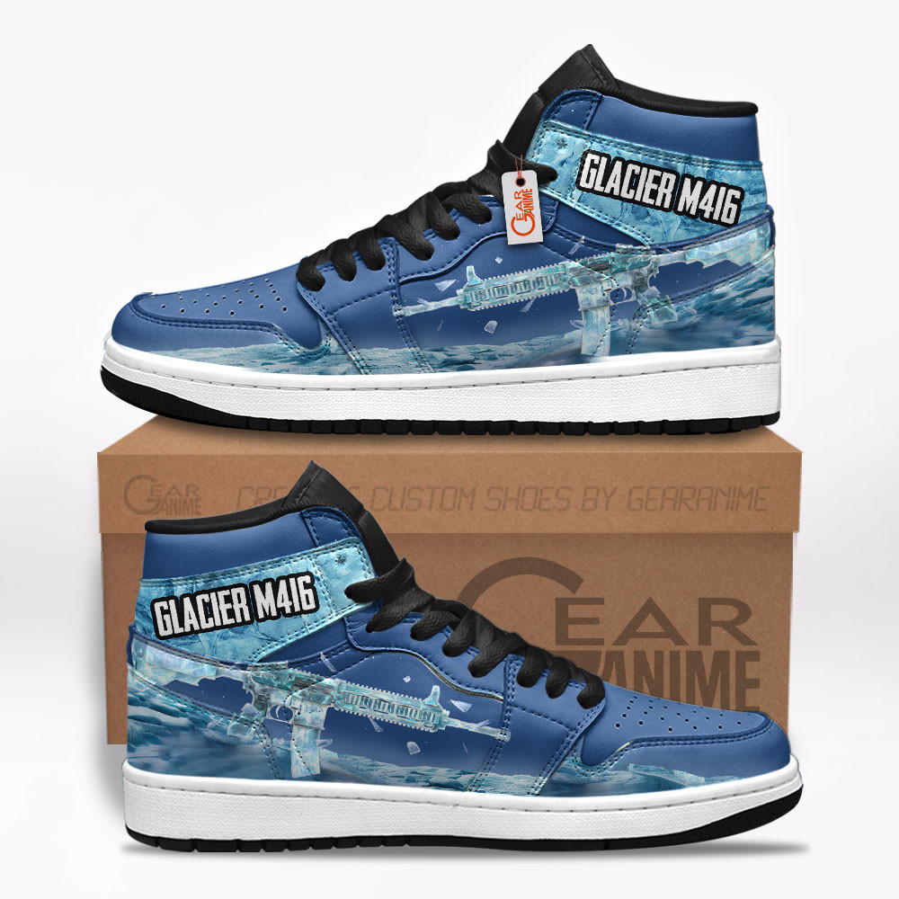 M416 Glacier Custom Gaming High-Top Leather Sneakers Skin