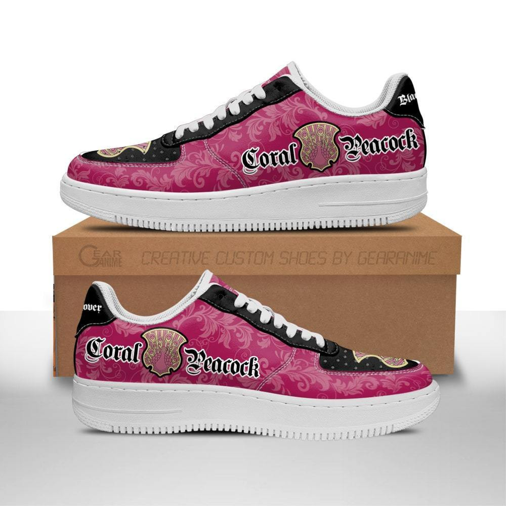 Magic Knights Squad Coral Peacock Custom Anime Low-Top Leather Sneakers