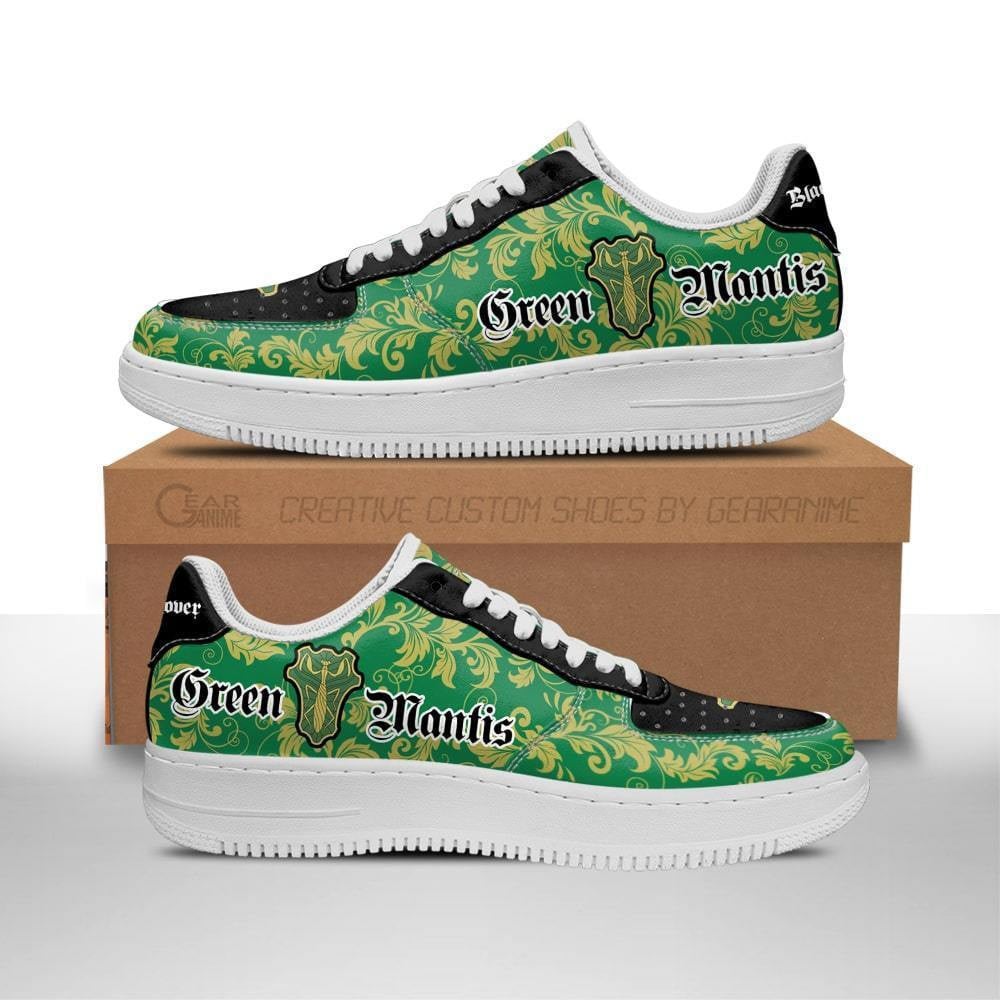 Magic Knights Squad Green Mantis Custom Anime Low-Top Leather Sneakers