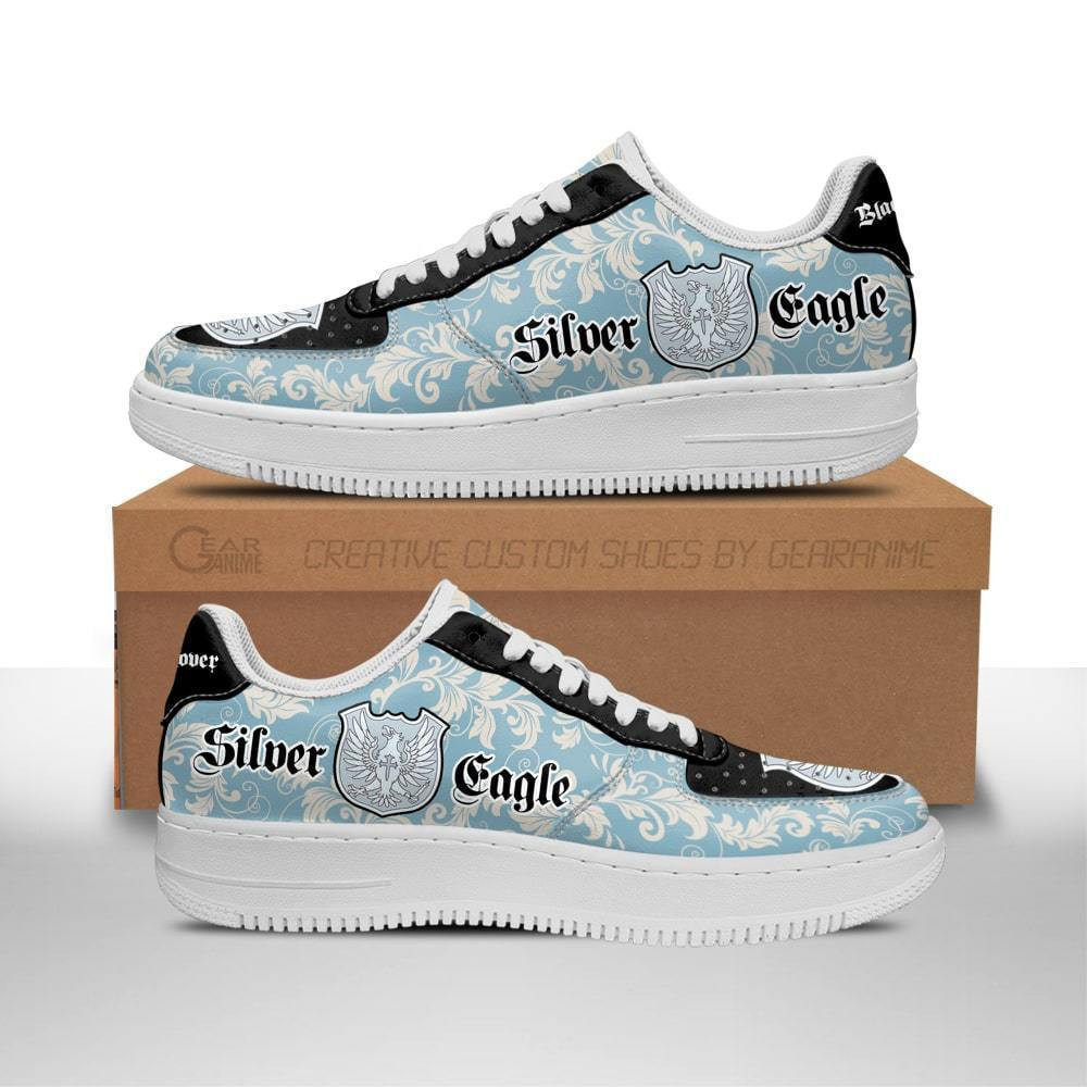 Magic Knights Squad Silver Eagle Custom Anime Low-Top Leather Sneakers