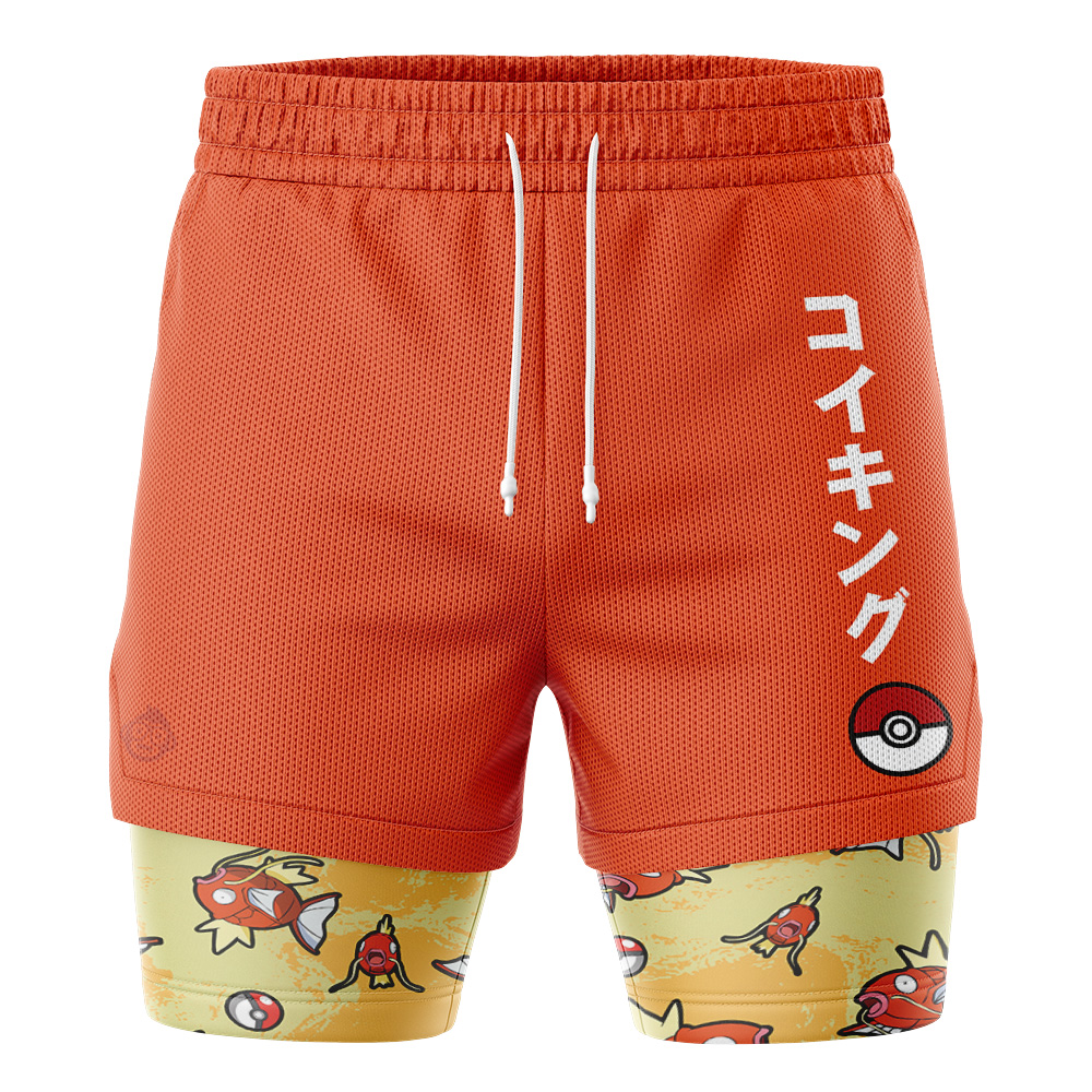 Magikarp Pattern Pokemon 2-in-1 Performance Shorts